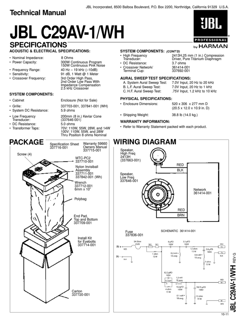 JBL C29AV-1/WH User manual