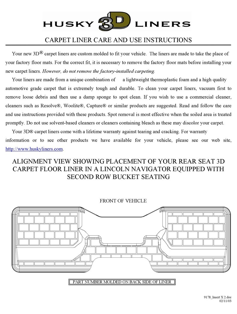 HUSKY LINERS 9178 Care and use instructions