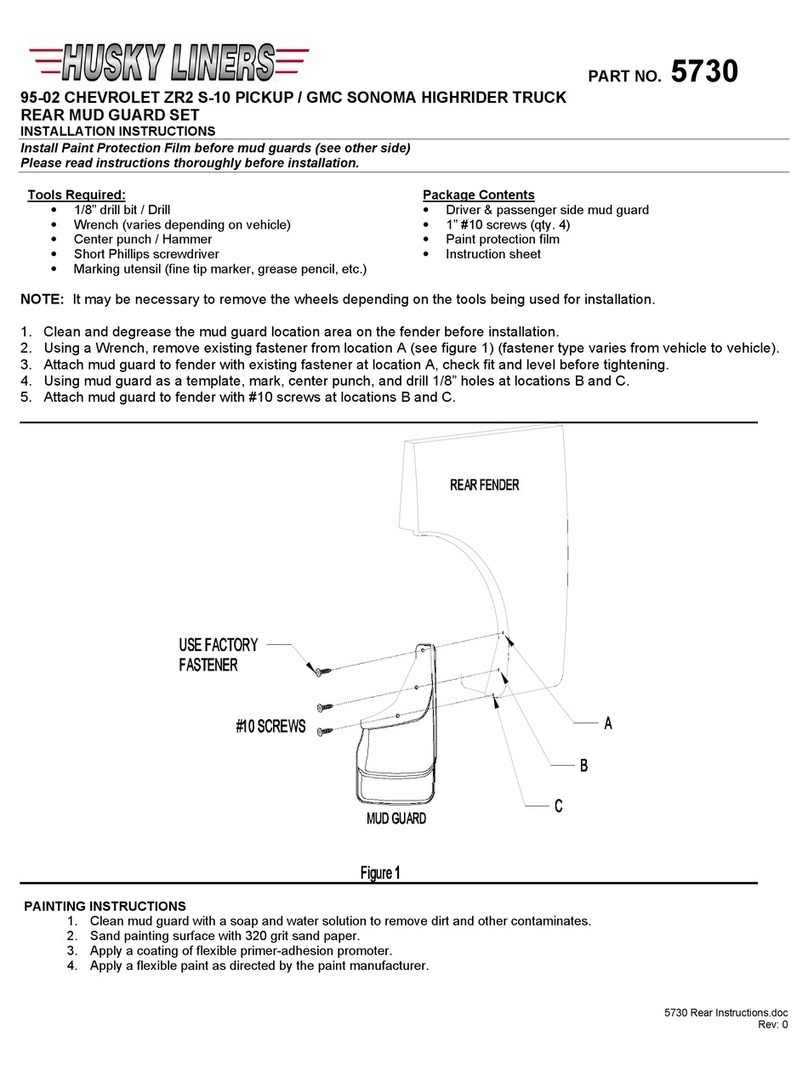 HUSKY LINERS 5730 installation instructions HUSKY LINERS 5730 installation instructions