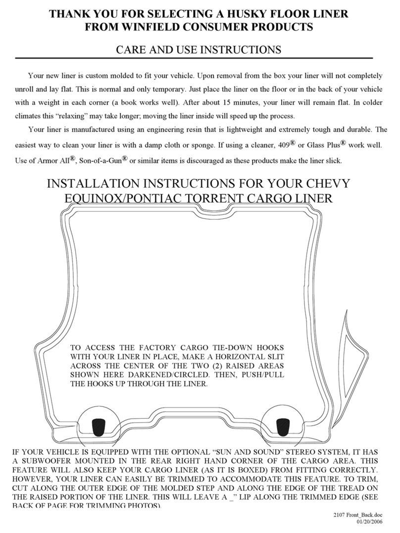 HUSKY LINERS 2107 Manual