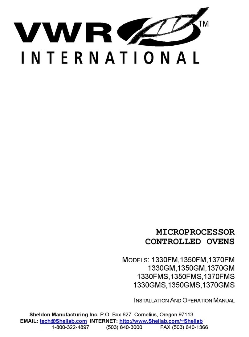 VWR International 1330FM installation manual VWR International 1330FM installation manual