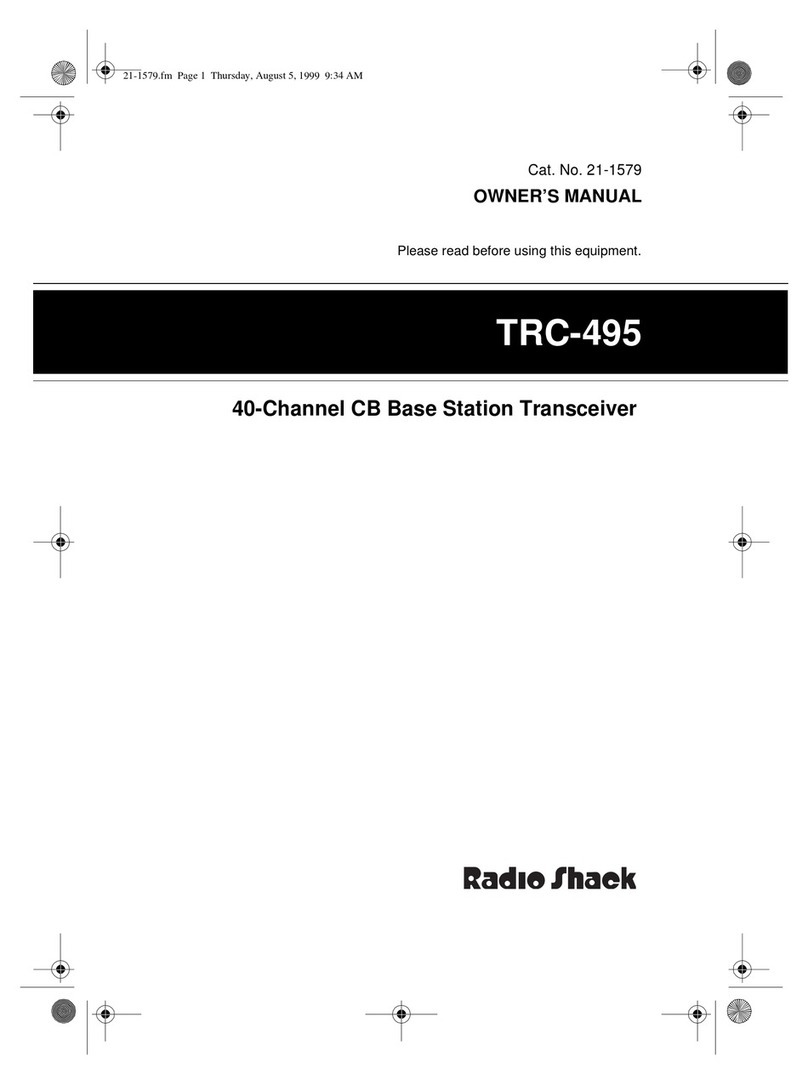 Radio Shack TRC-495 User manual