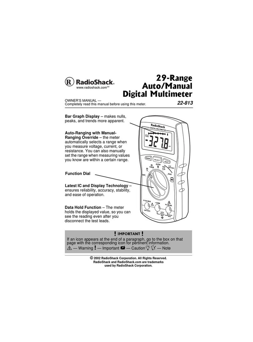 Radio Shack 22-813 owner's manual