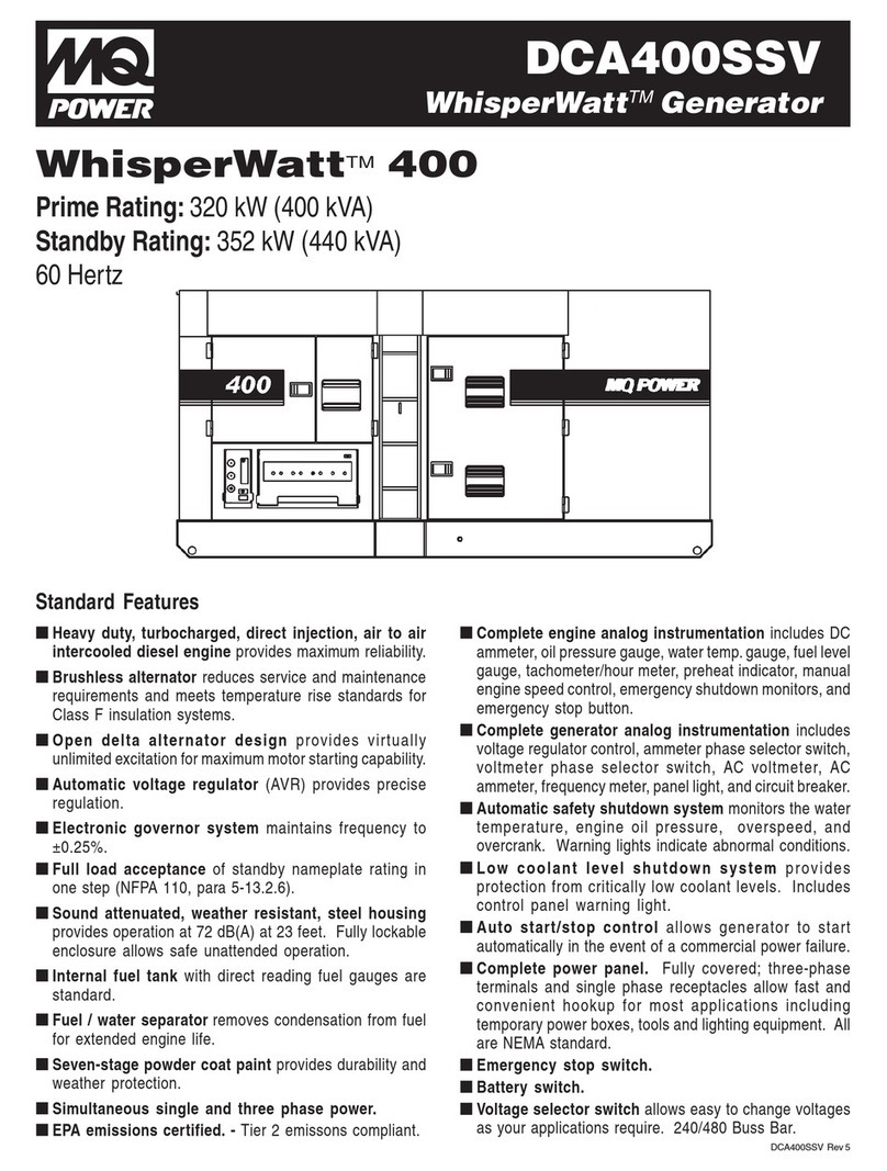 MULTIQUIP WHISPERWATT DCA-400SSV Specifications