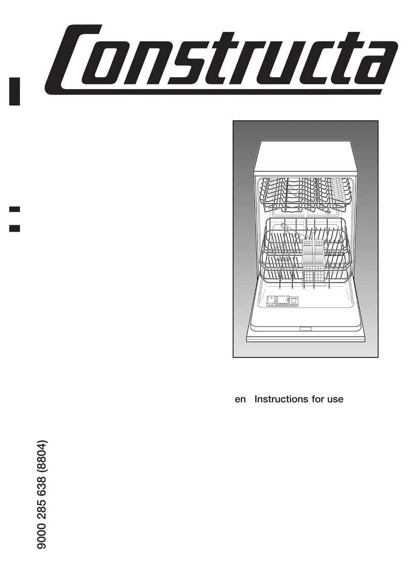 CONSTRUCTA Dishwasher Instructions for use