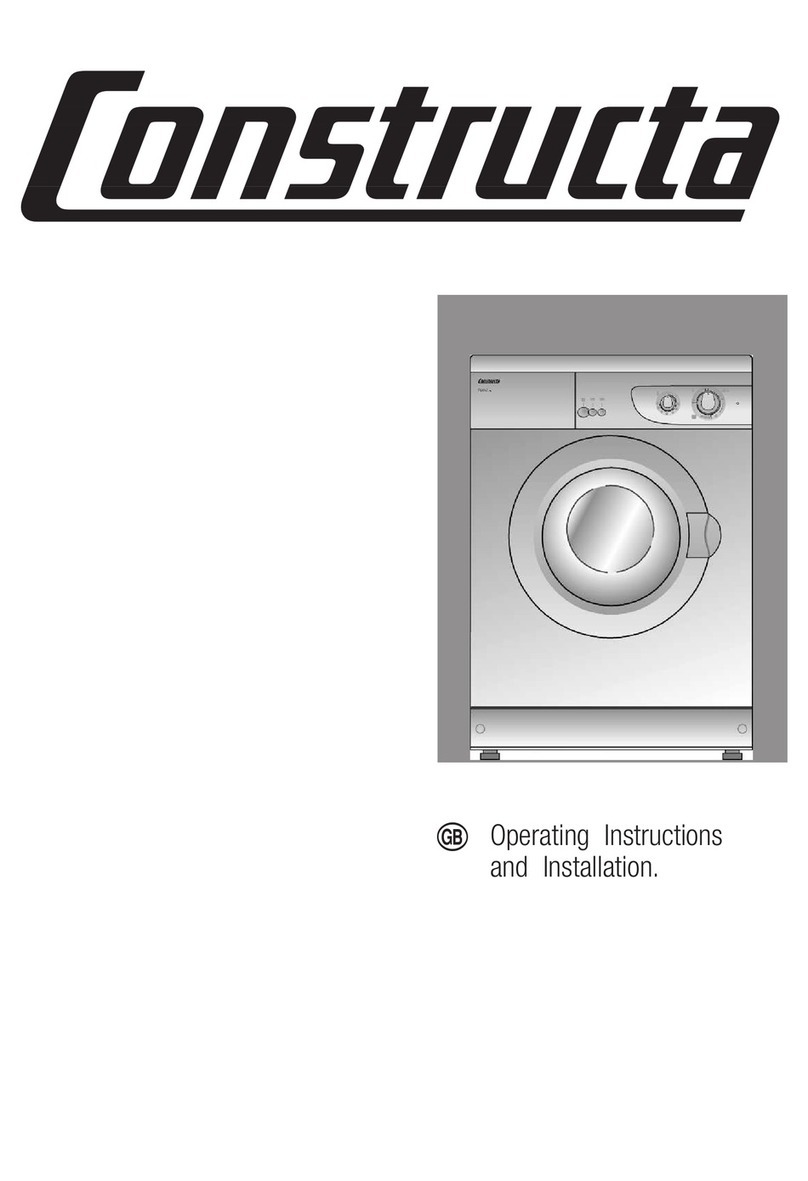 CONSTRUCTA Washing machine Operating instructions CONSTRUCTA Washing machine Operating instructions