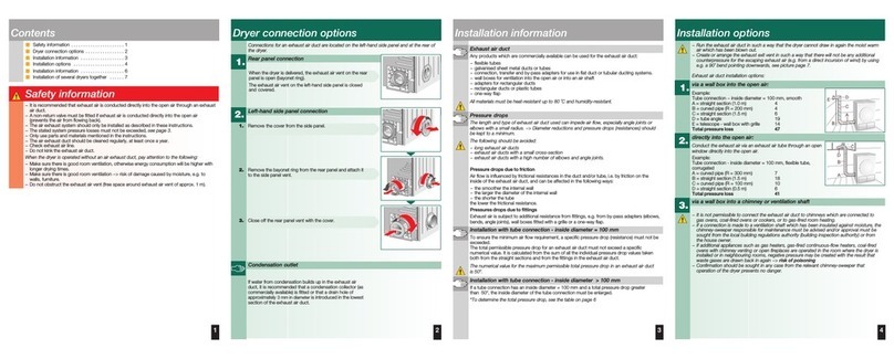 CONSTRUCTA Tumble dryer installation instructions