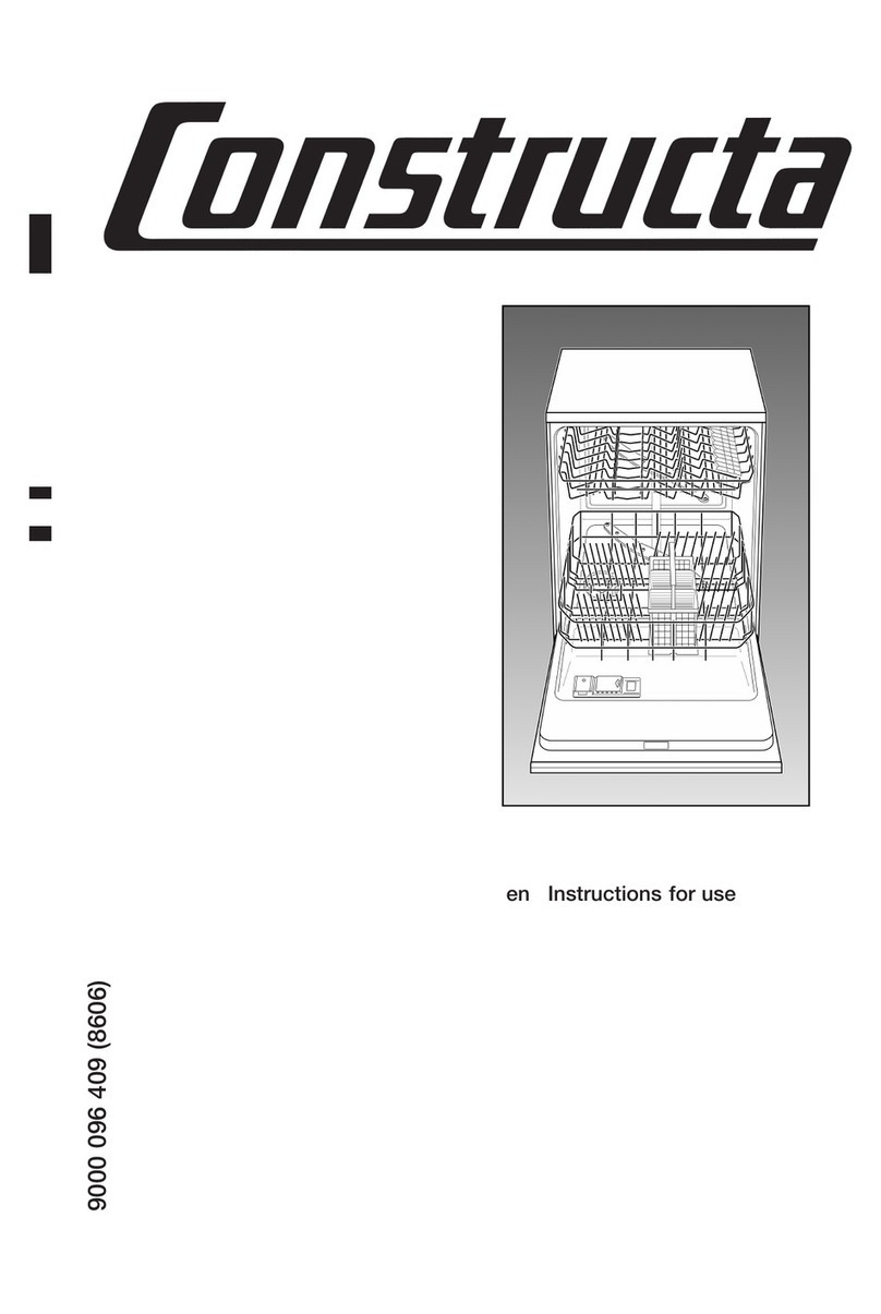 CONSTRUCTA Dishwasher Instructions for use