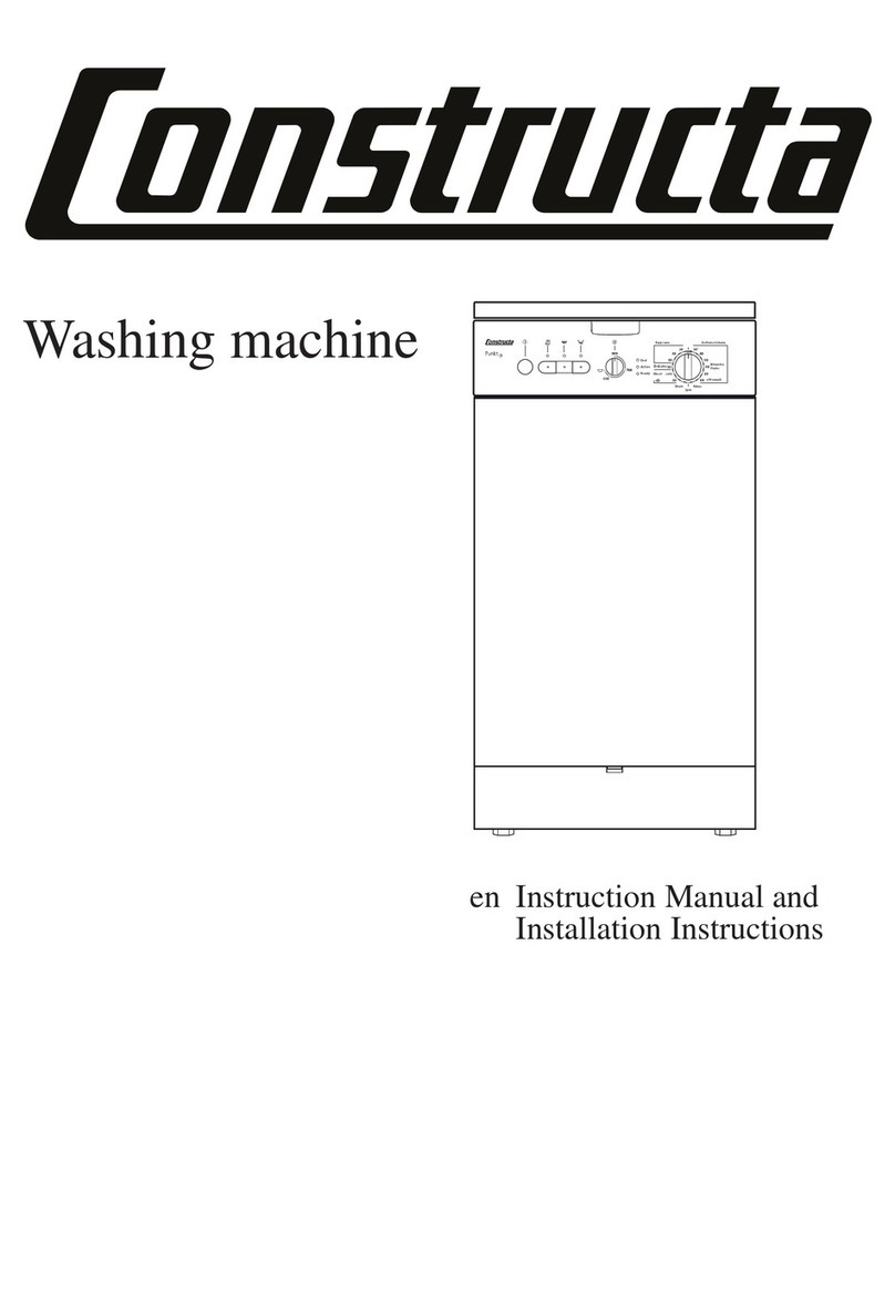 CONSTRUCTA Washing machine Specification sheet CONSTRUCTA Washing machine Specification sheet