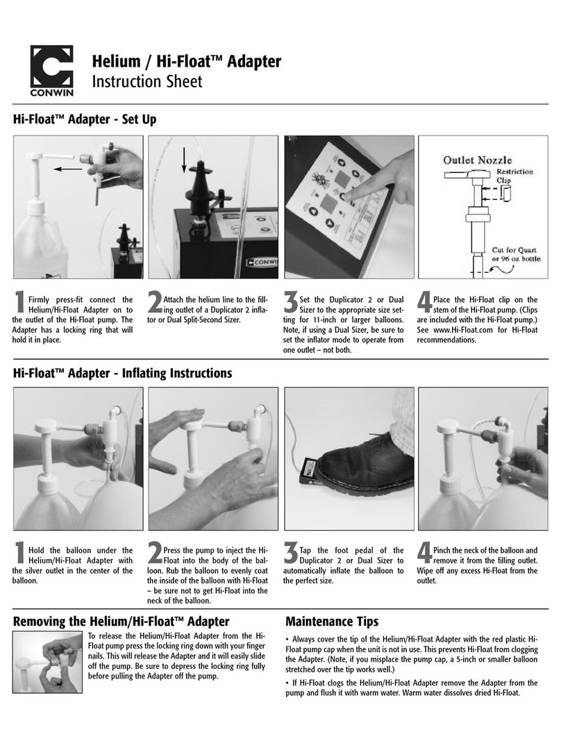 CONWIN Helium / Hi-Float instruction sheet