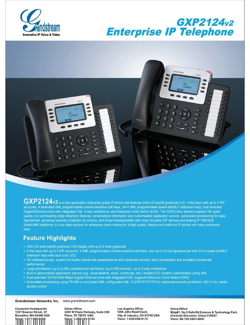 Grandstream Networks GXP2124v2 User manual Grandstream Networks GXP2124v2 User manual