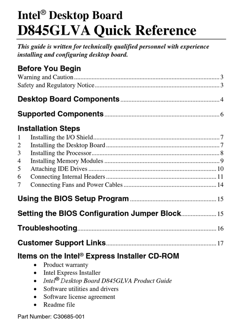 Intel Desktop Board D845GLVA User manual
