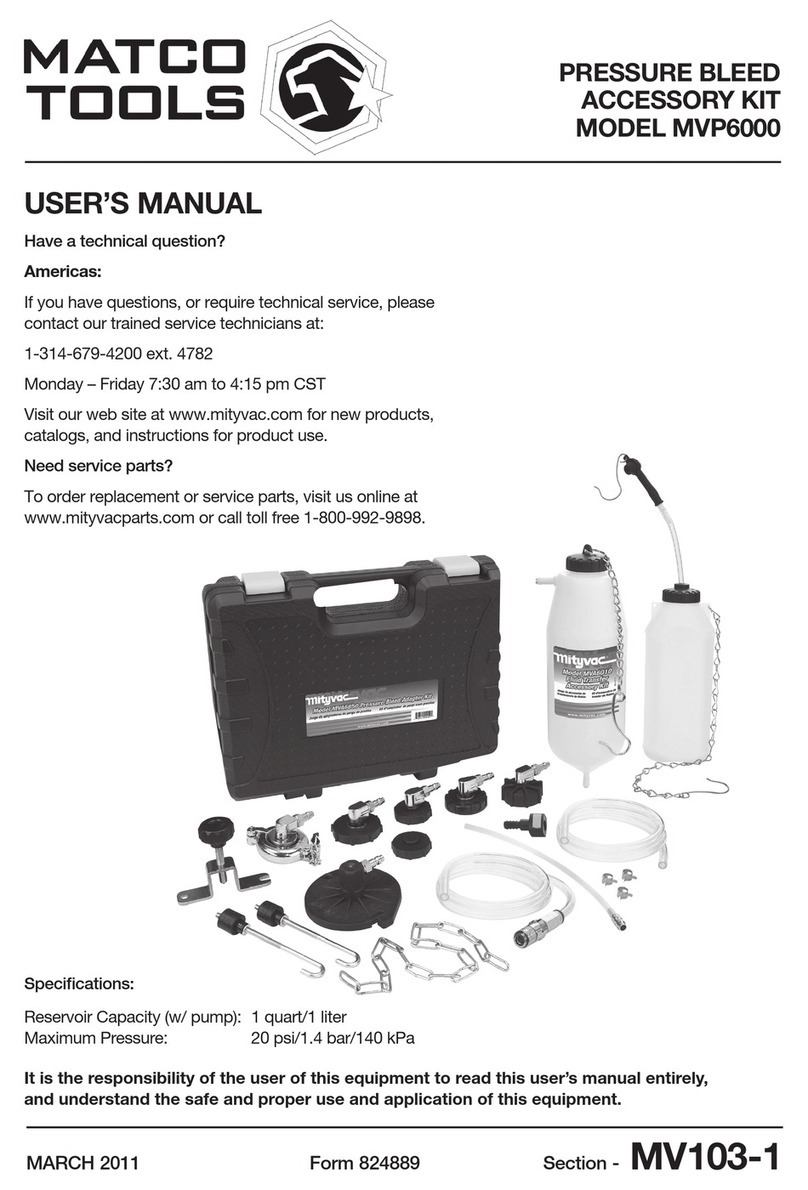 Matco Tools MVP6000 user manual