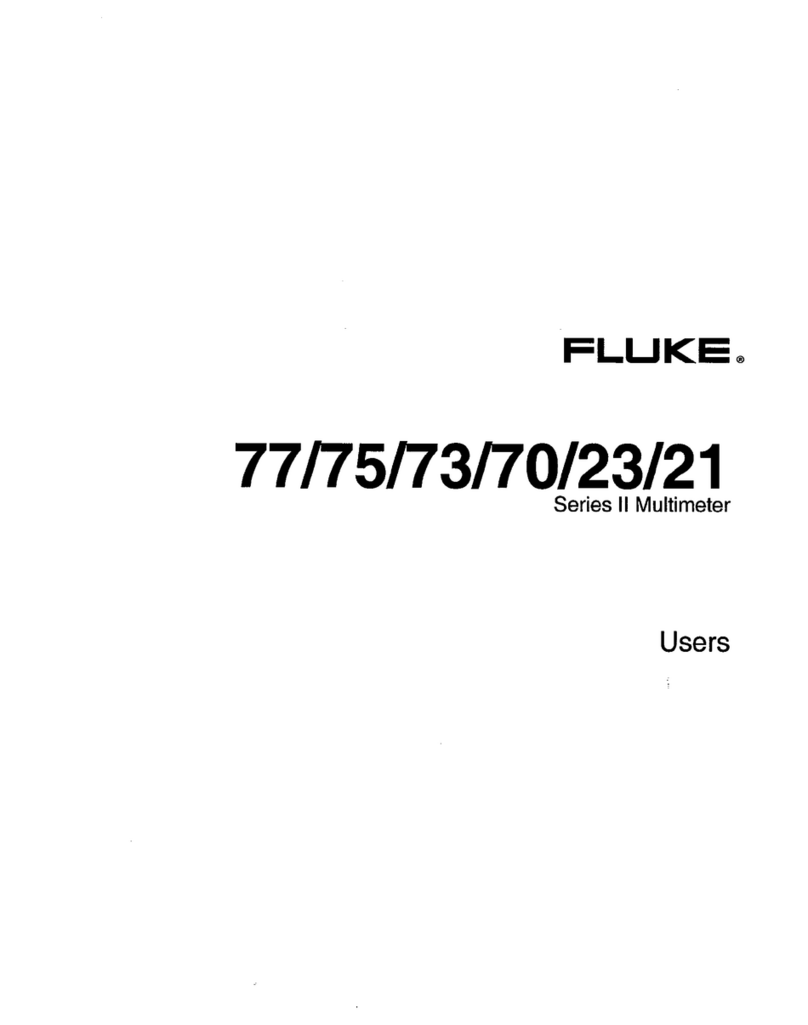 Fluke 77 User manual