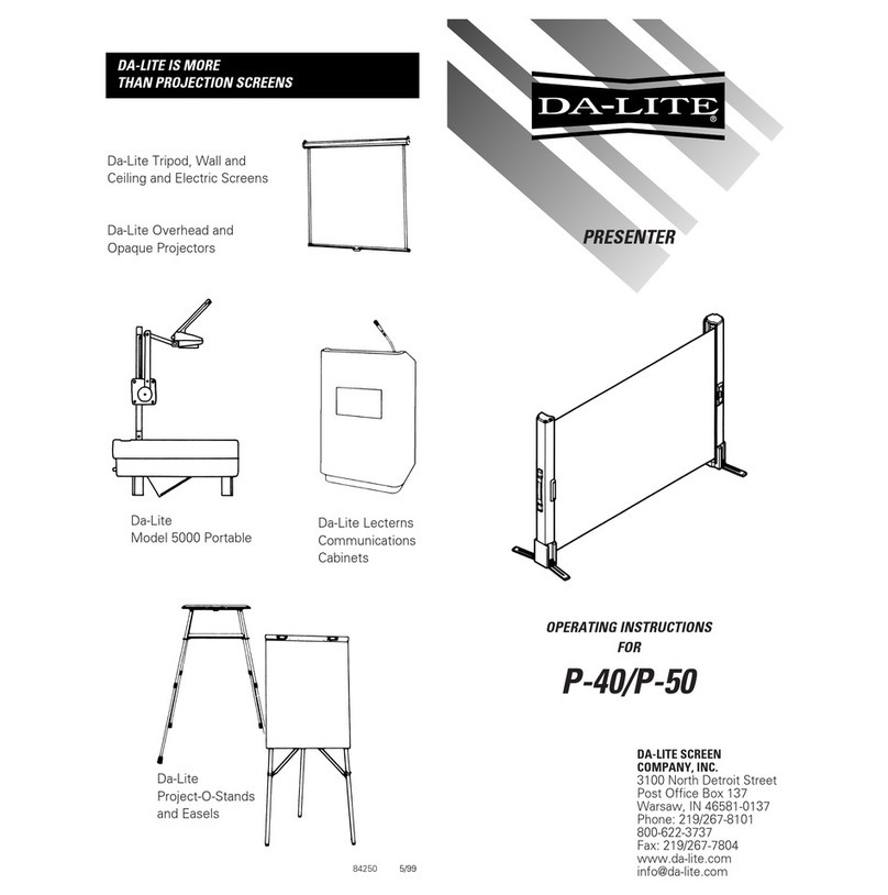 Da-Lite Presenter P-50 operating instructions