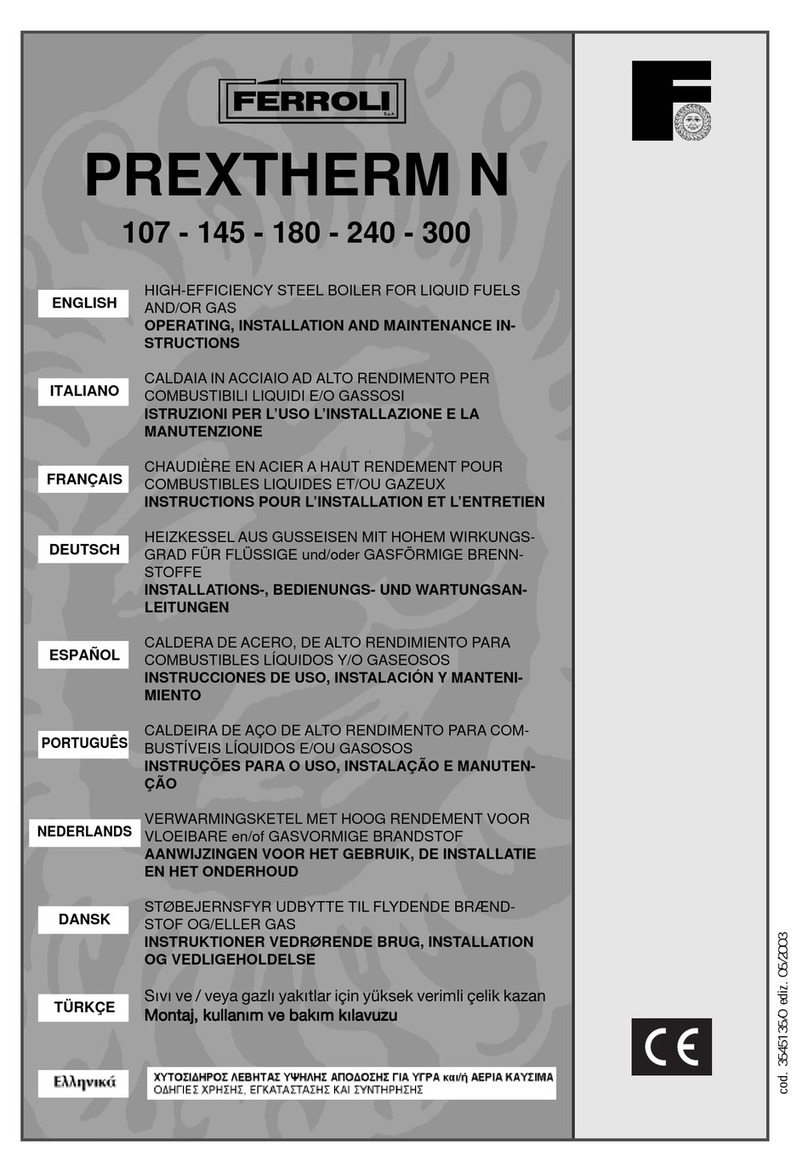 Ferroli PREXTHERM N 107 Operating & installation guide