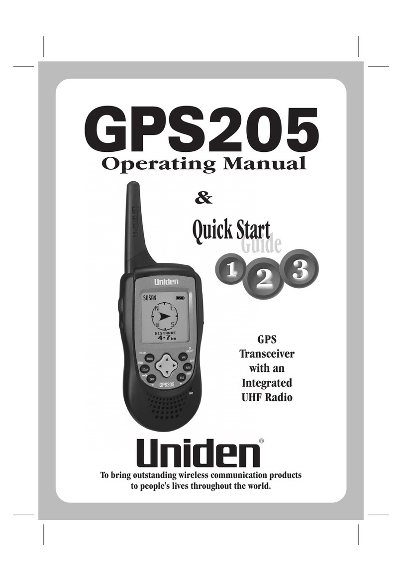 Uniden GPS205 User manual