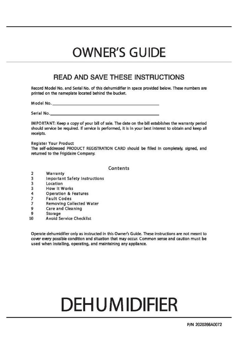 Frigidaire 2020266A0072 User manual
