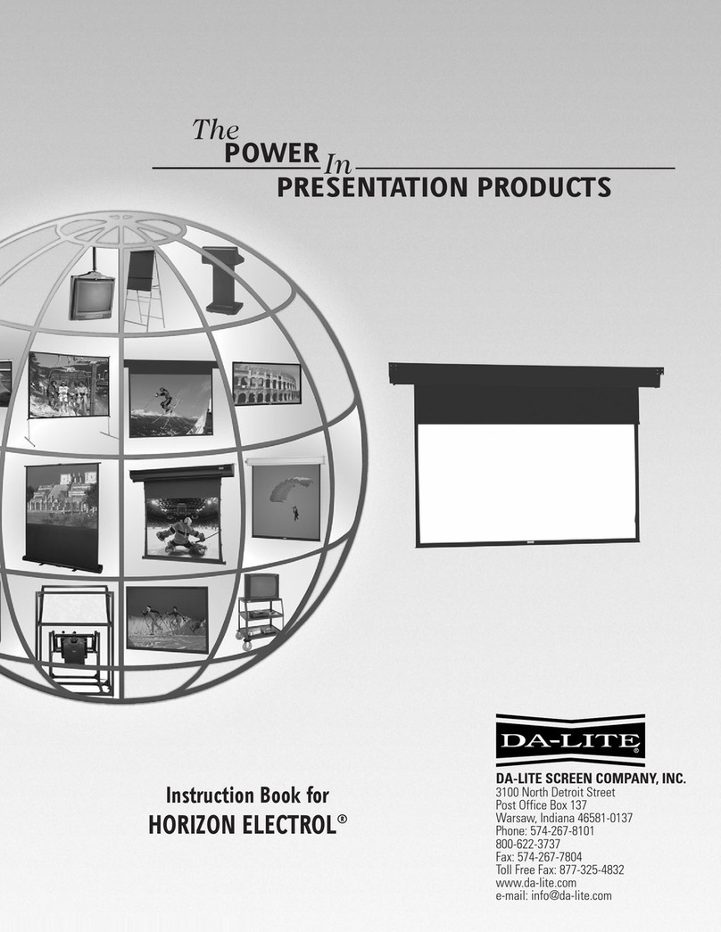 Da-Lite HORIZON ELECTROL Instruction book