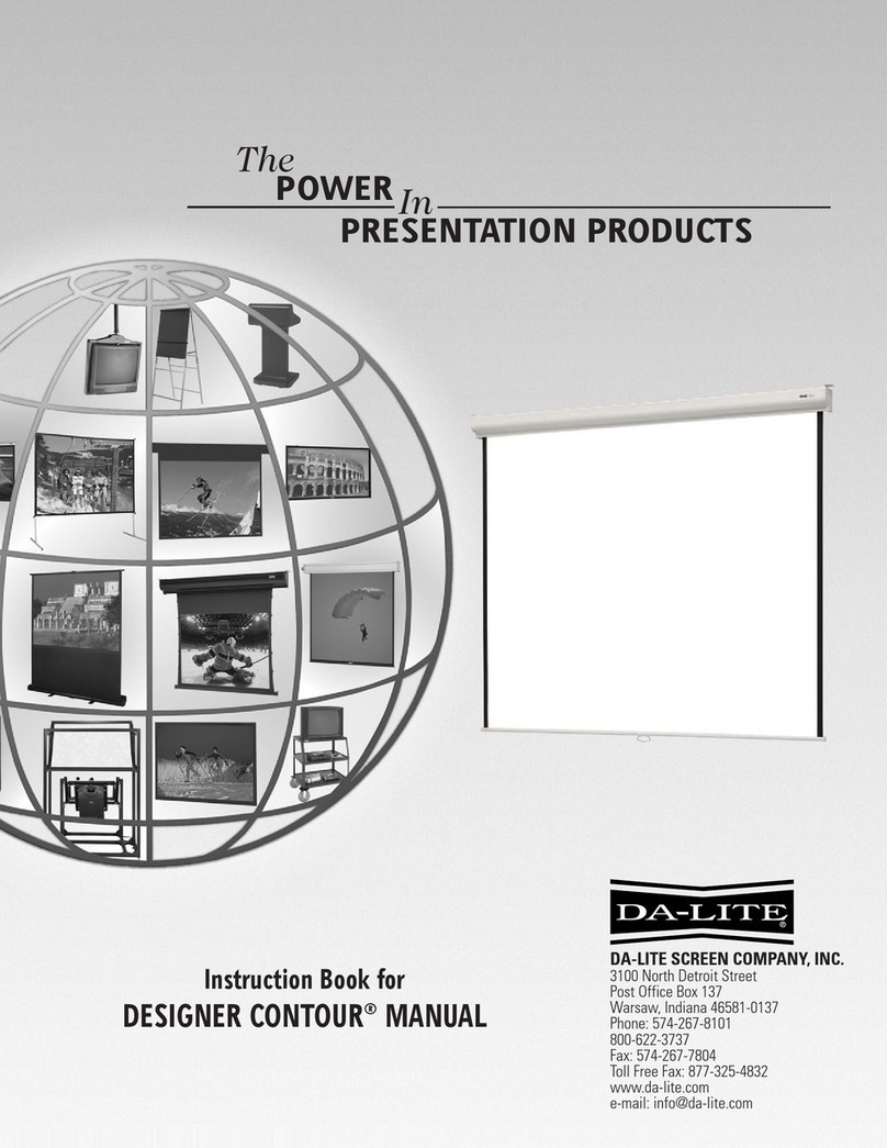 Da-Lite DESIGNER CONTOUR MANUAL Instruction book