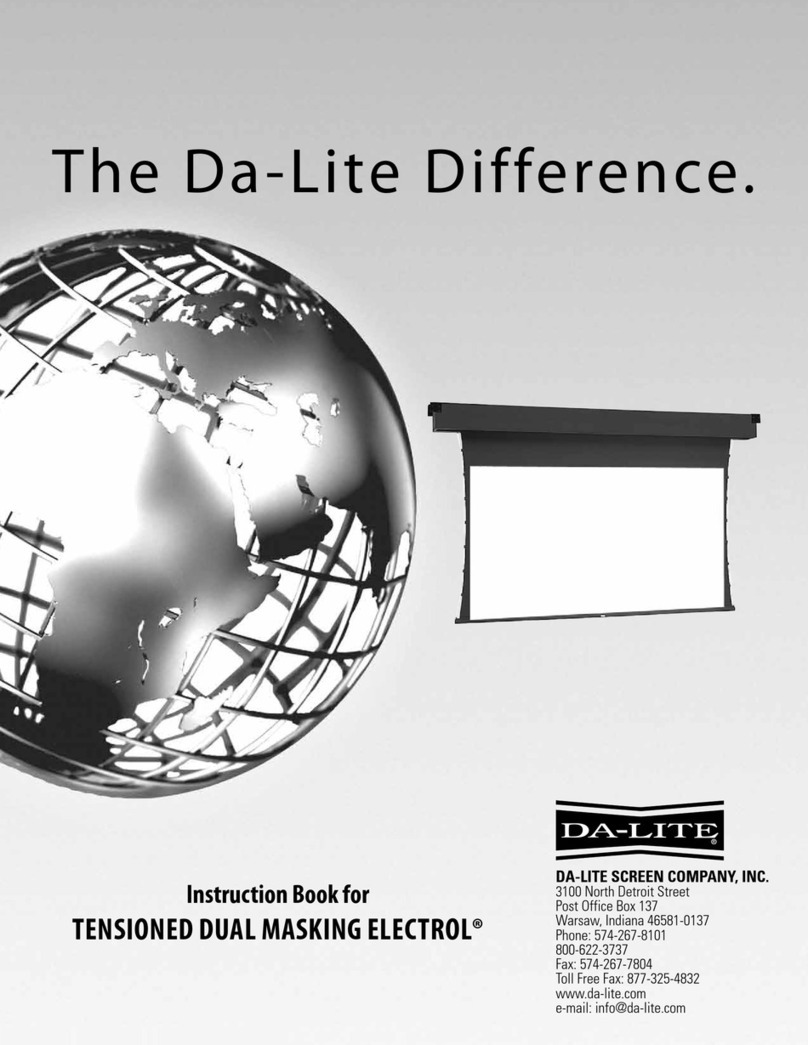 Da-Lite TENSIONED DUAL MASKING ELECTROL User manual