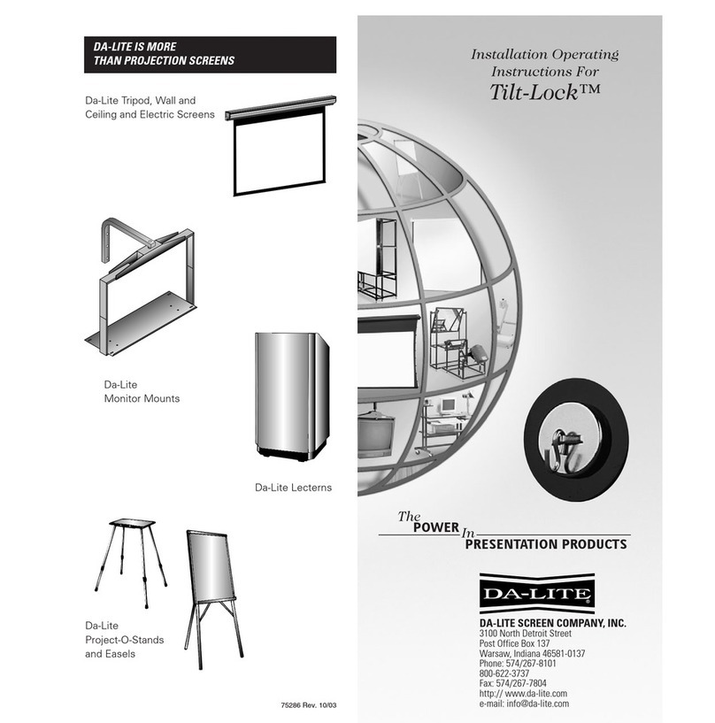 Da-Lite TILT-LOCK Manual Da-Lite TILT-LOCK Manual