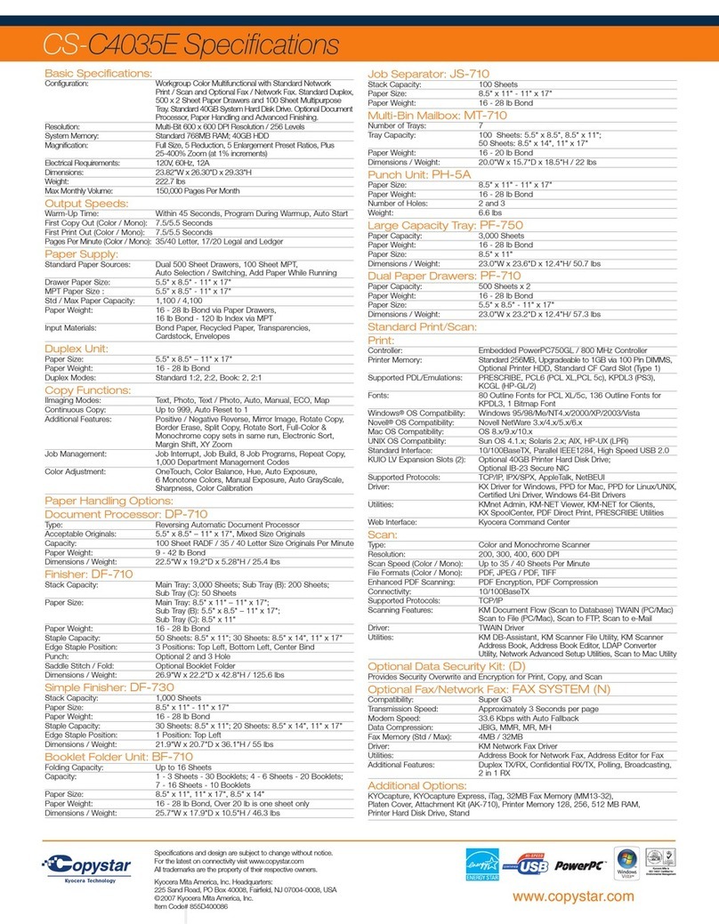 Copystar CS-C4035E Specifications