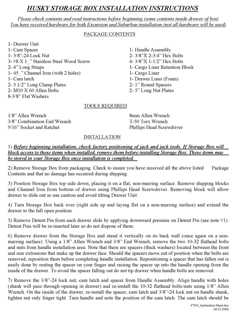 HUSKY LINERS 47954 installation instructions