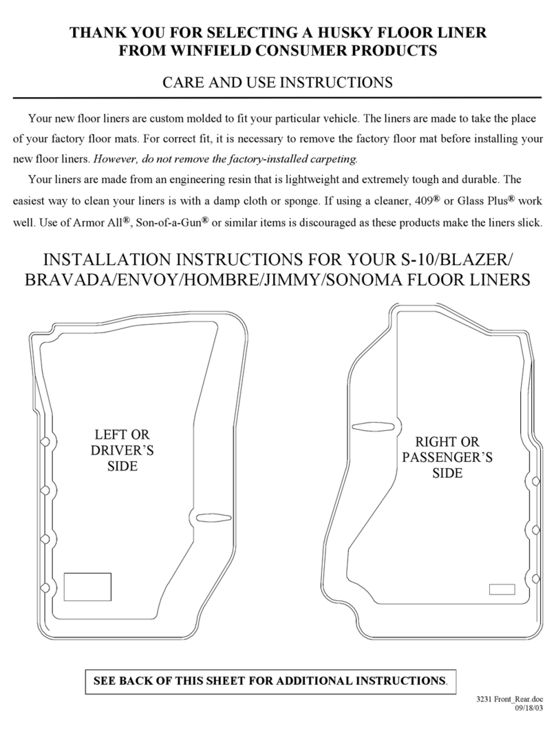 HUSKY LINERS 3231 Manual HUSKY LINERS 3231 Manual