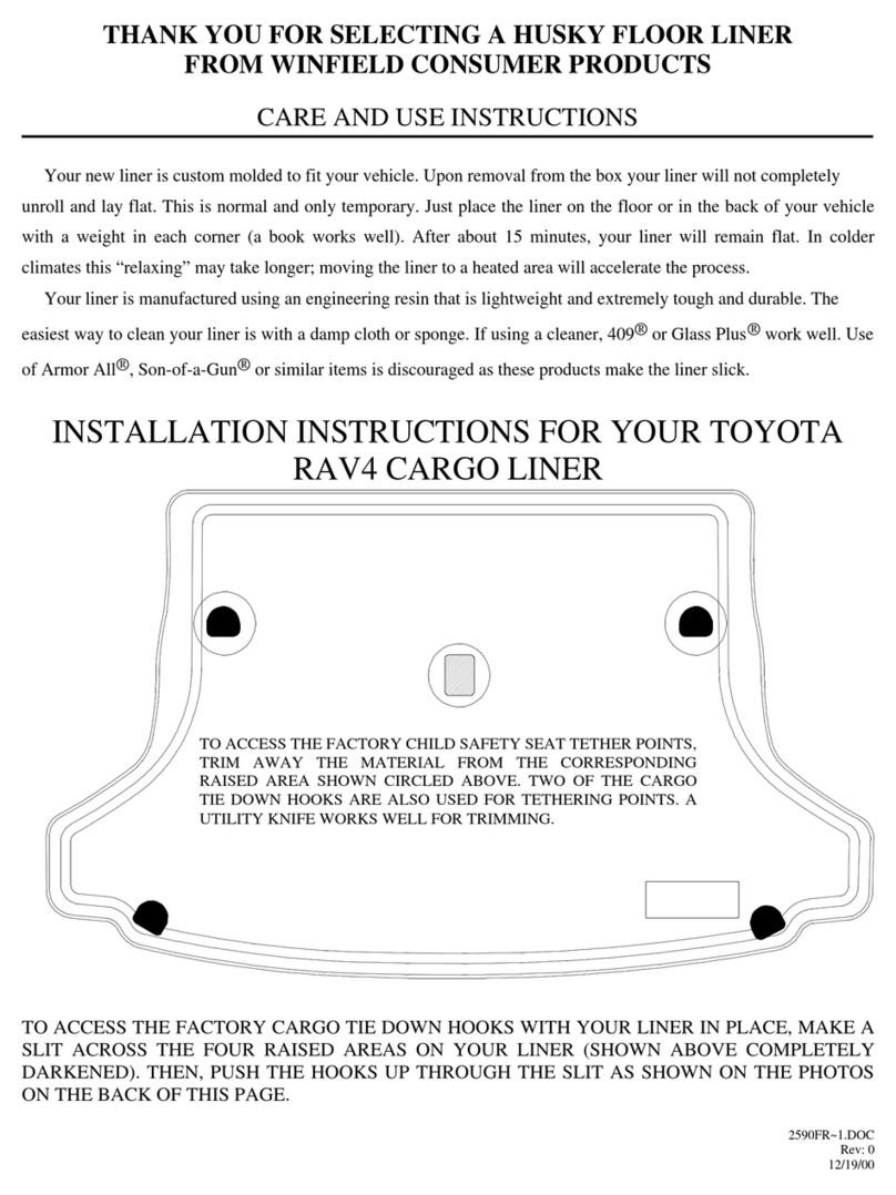 HUSKY LINERS 2590FR Care and use instructions HUSKY LINERS 2590FR Care and use instructions