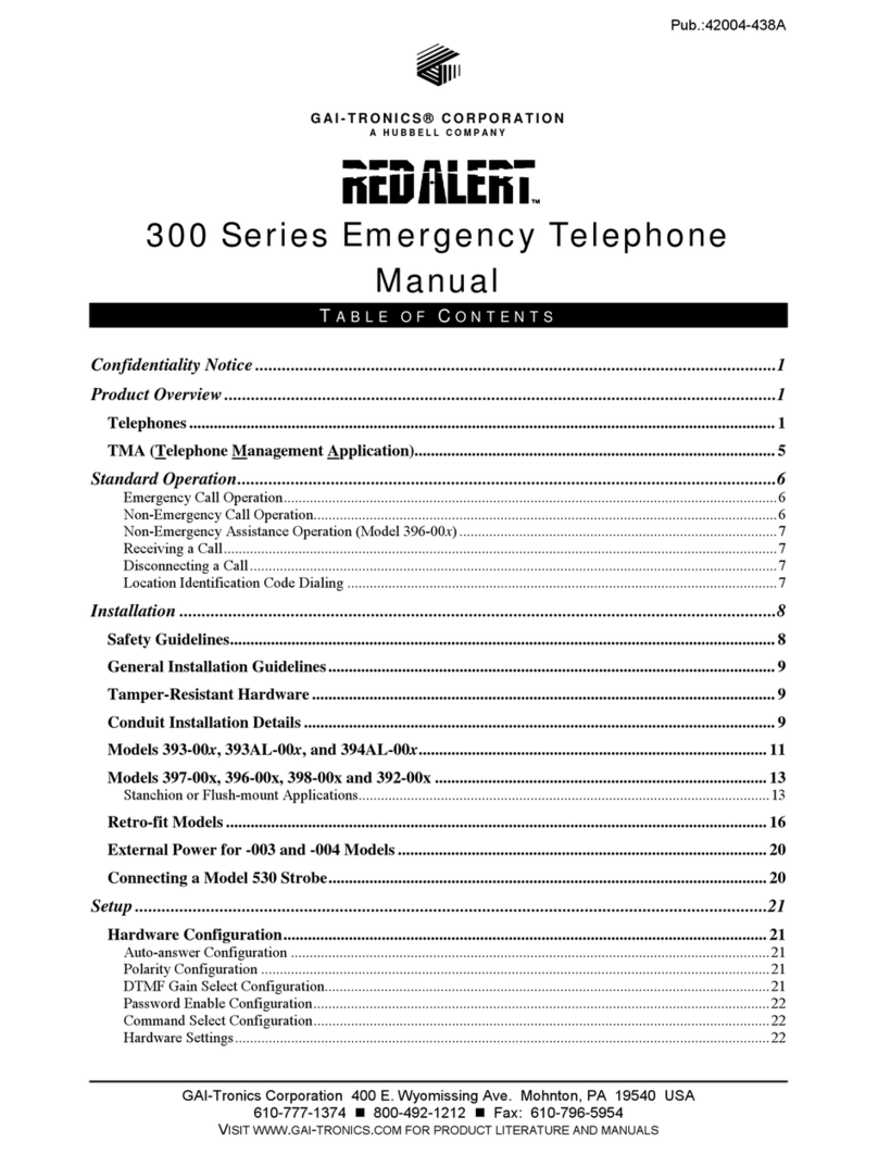 GAI-Tronics Redalert 392-001 manual&nbsp;