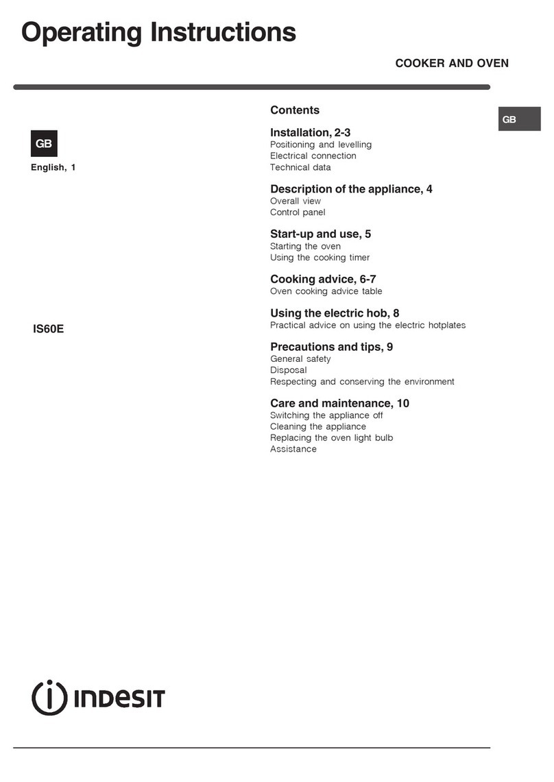 Indesit IS60E User manual