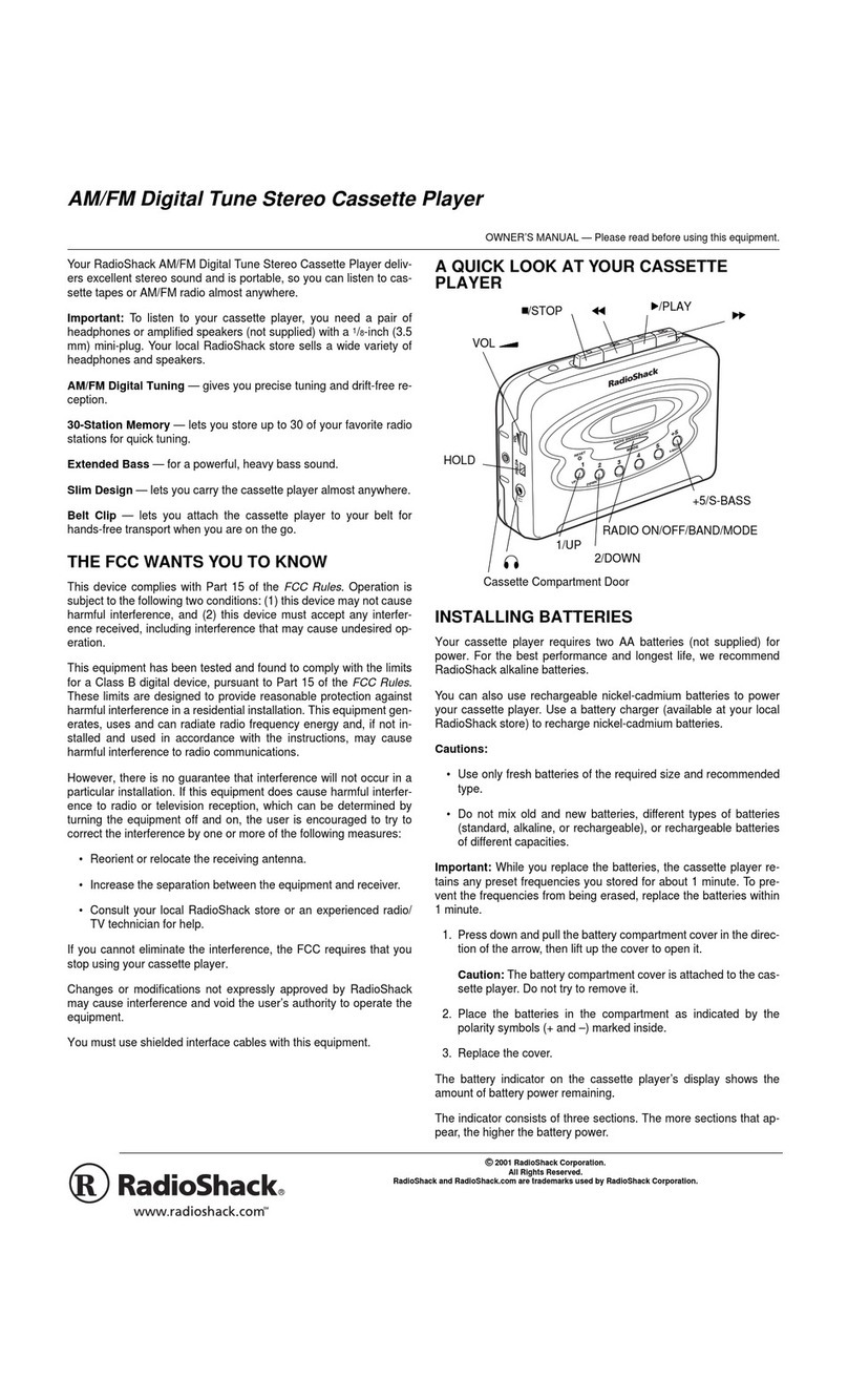 Radio Shack 14-1266 User manual