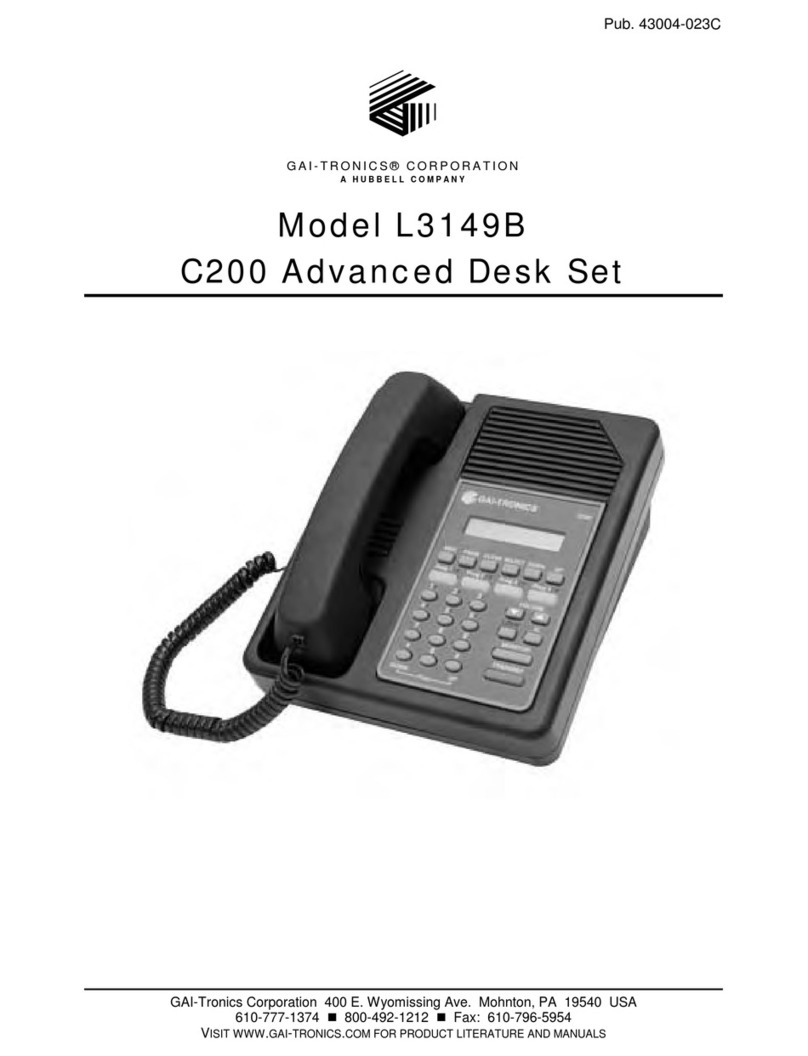 GAI-Tronics L3149B manual&nbsp;