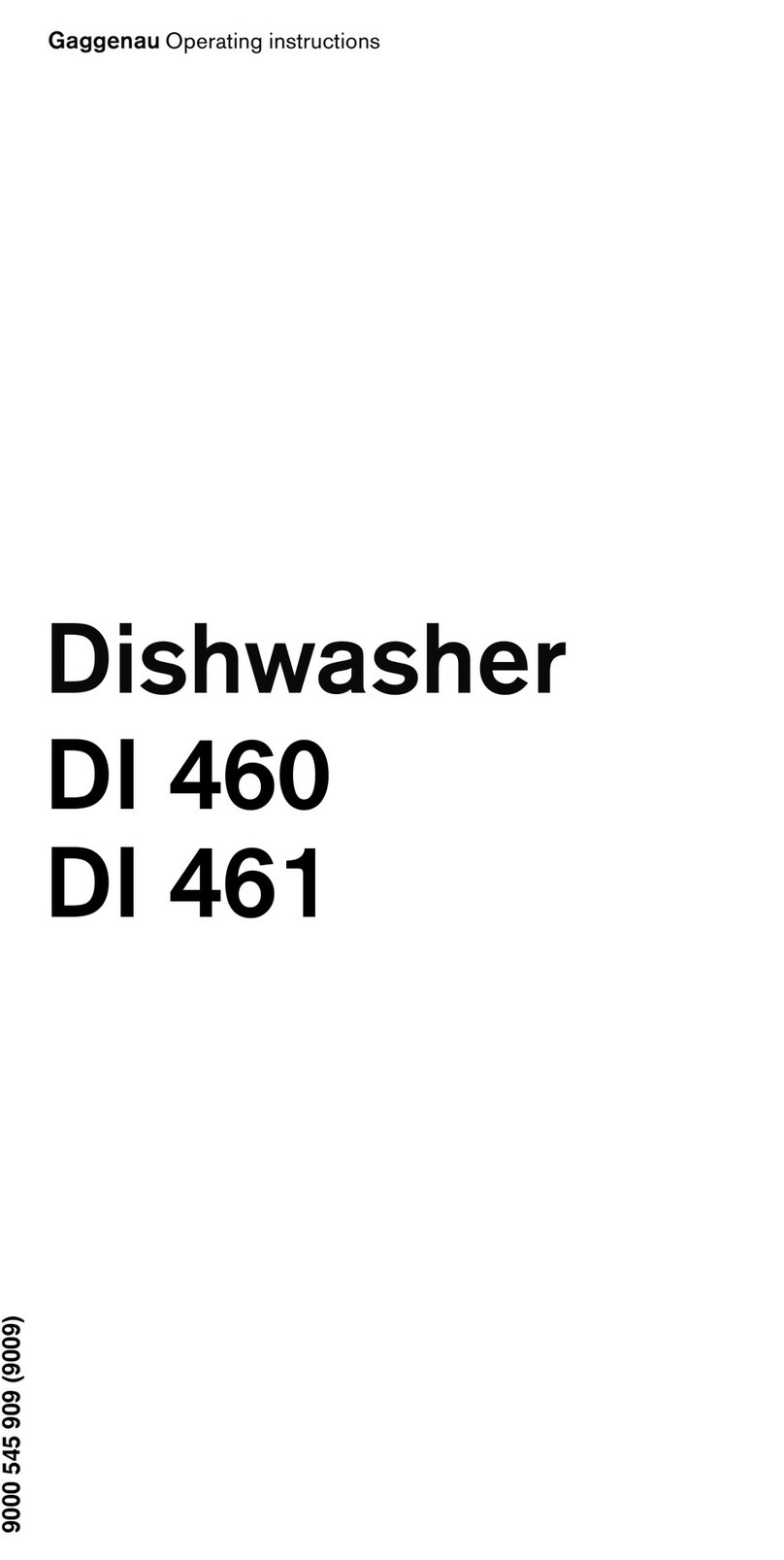 Gaggenau DI 461 User manual