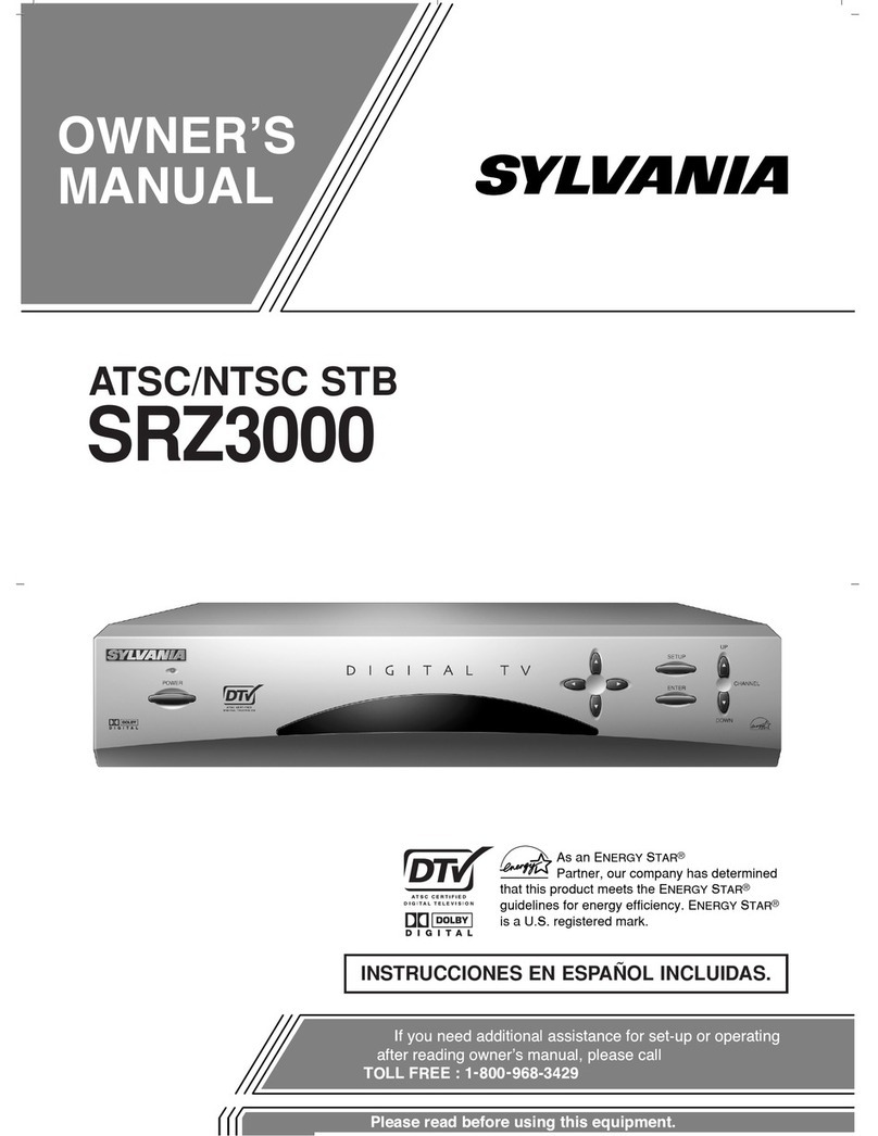 Sylvania SRZ3000 owner's manual