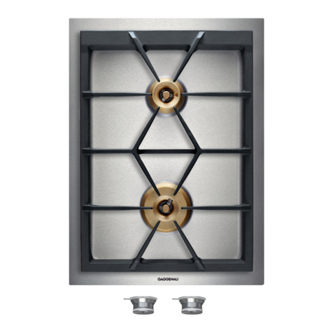 Gaggenau VG 442 Operation, maintenance and installation manual