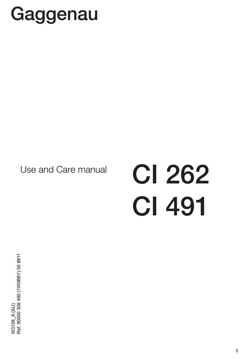 Gaggenau CI 491 use and care manual