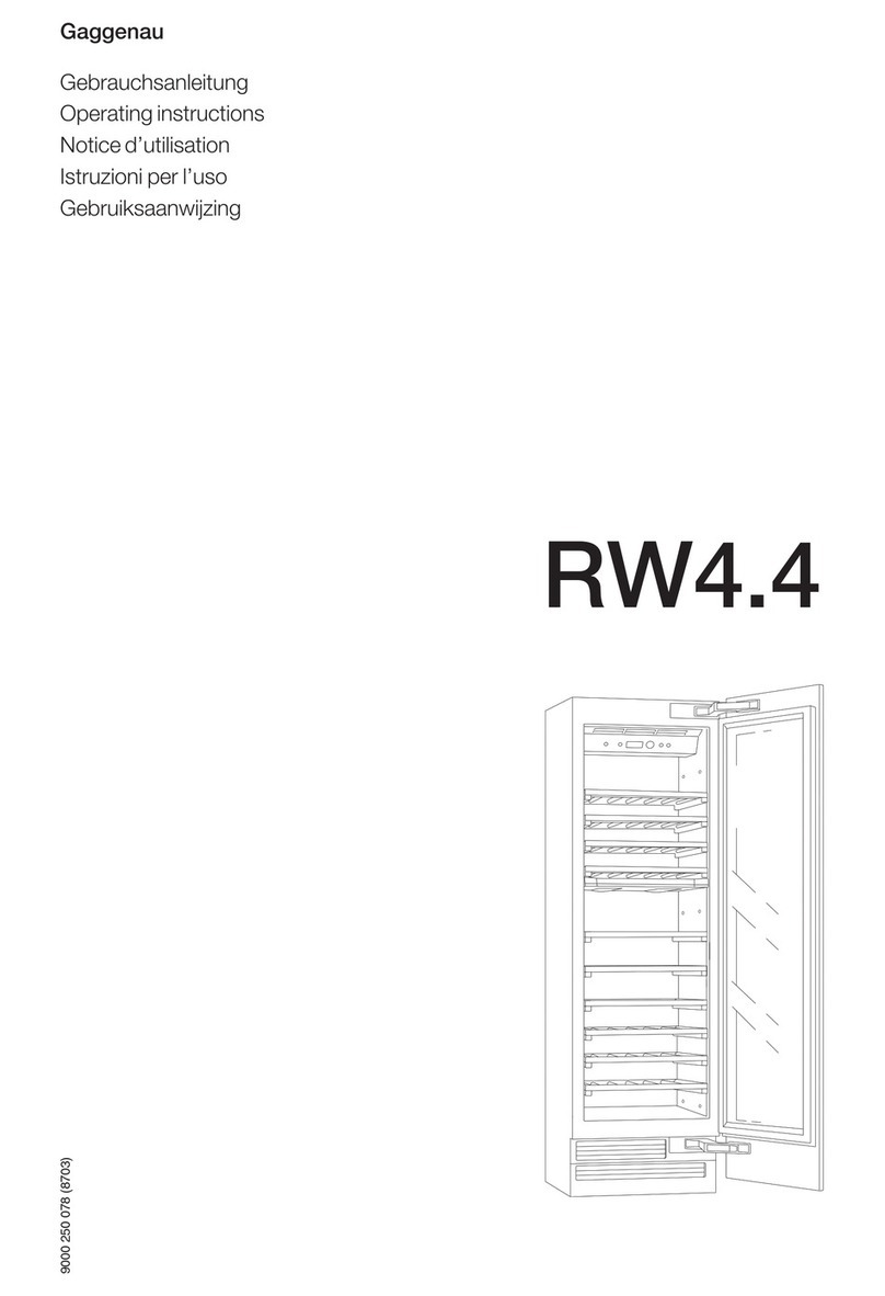 Gaggenau RW4.4 operating instructions