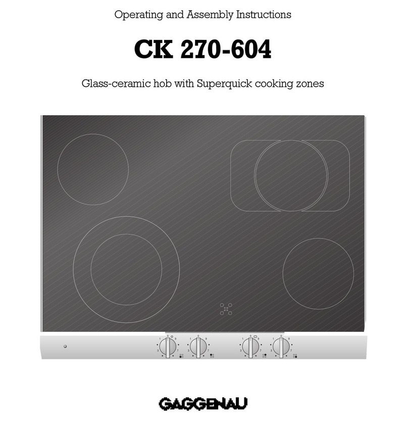 Gaggenau CK 270-604 Operating and assembly instructions