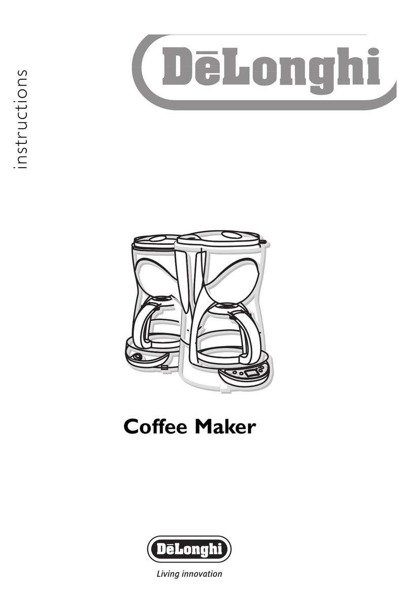 DeLonghi Coffee machine instructions