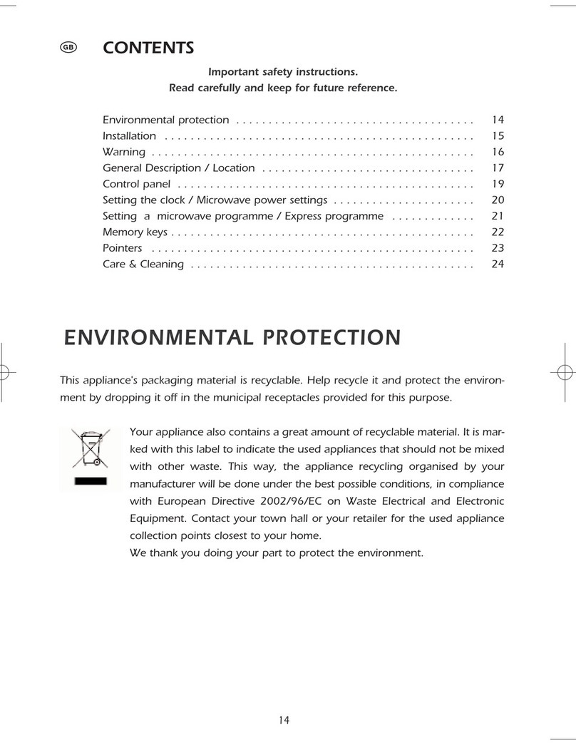 DeDietrich Microwave oven User manual
