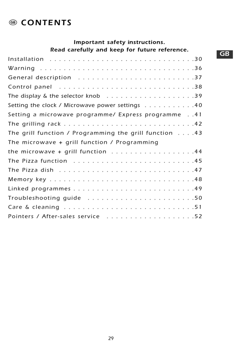DeDietrich Microwave oven User manual