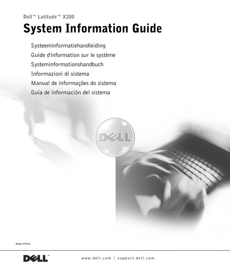 Dell LATITUDE X200 PP03S System information guide