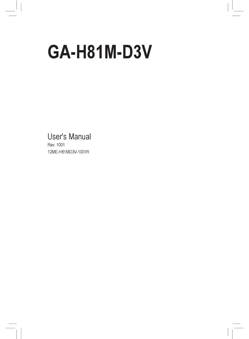 Gigabyte GA-H81M-D3V user manual