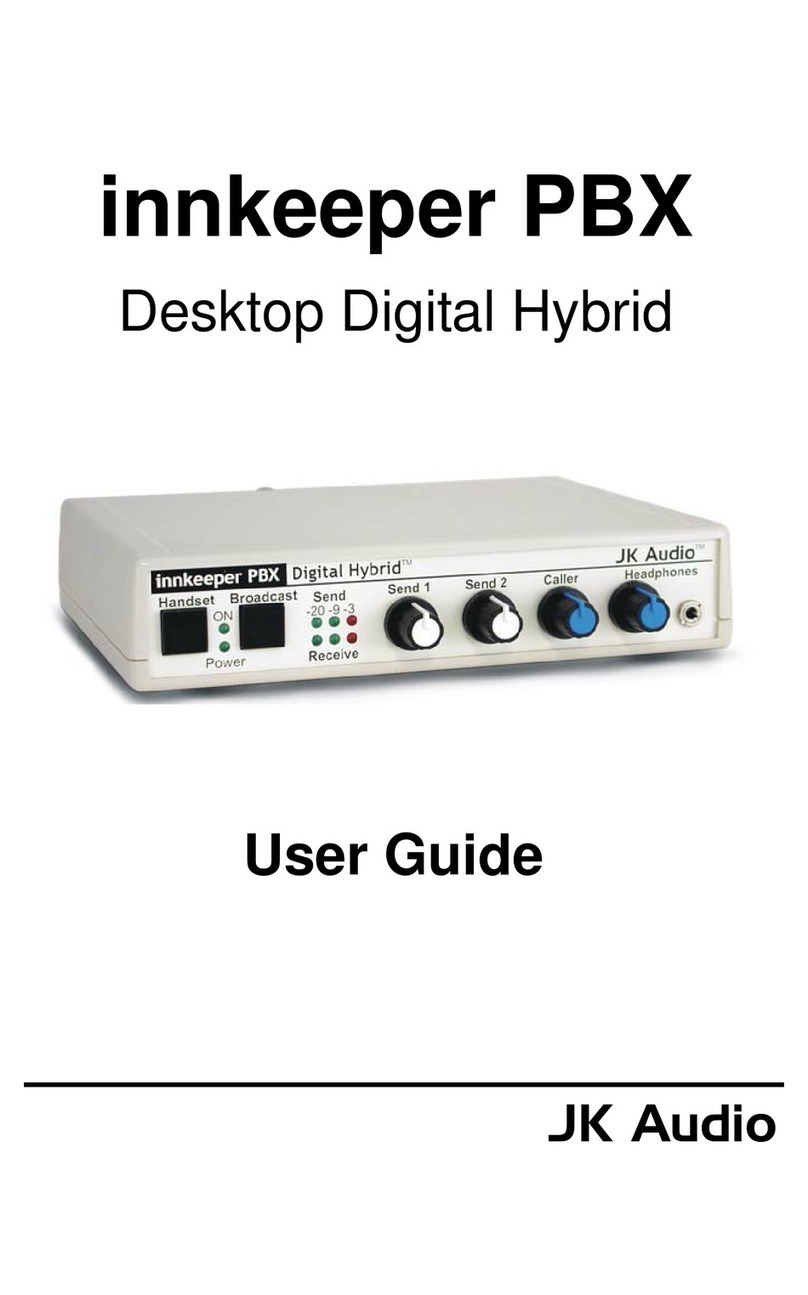 JK Audio Innkeeper PBX User manual