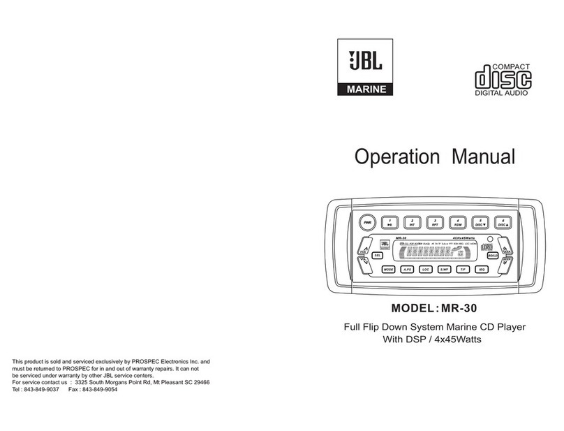 JBL MR-30 User manual