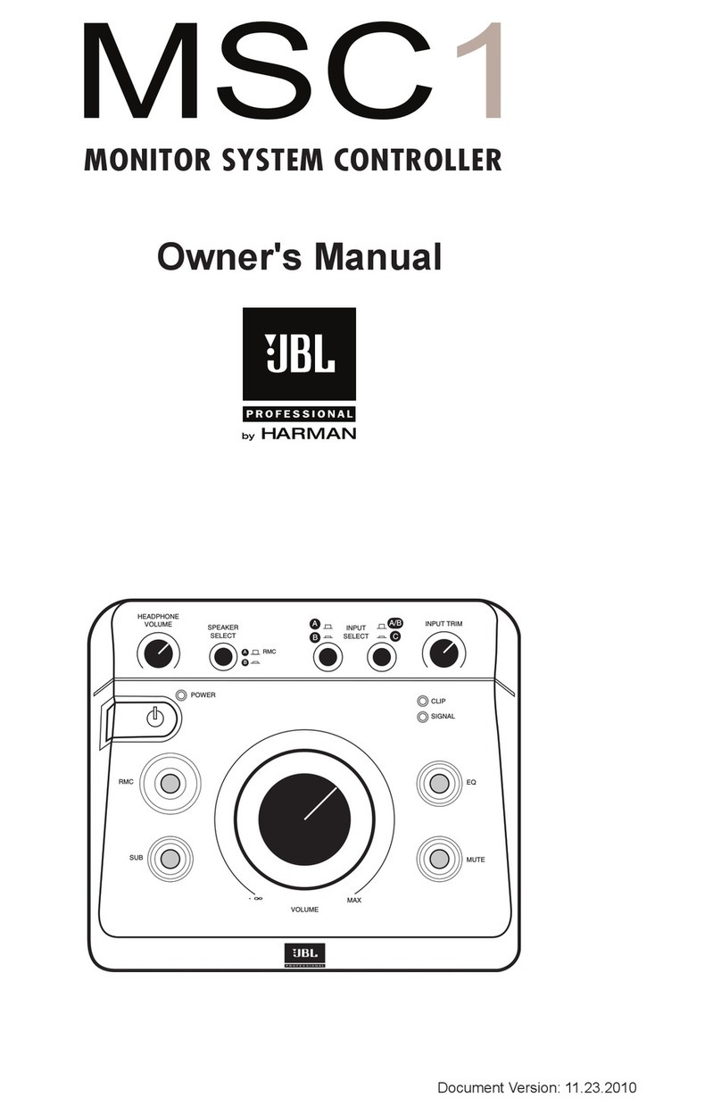 JBL MSC1 User manual