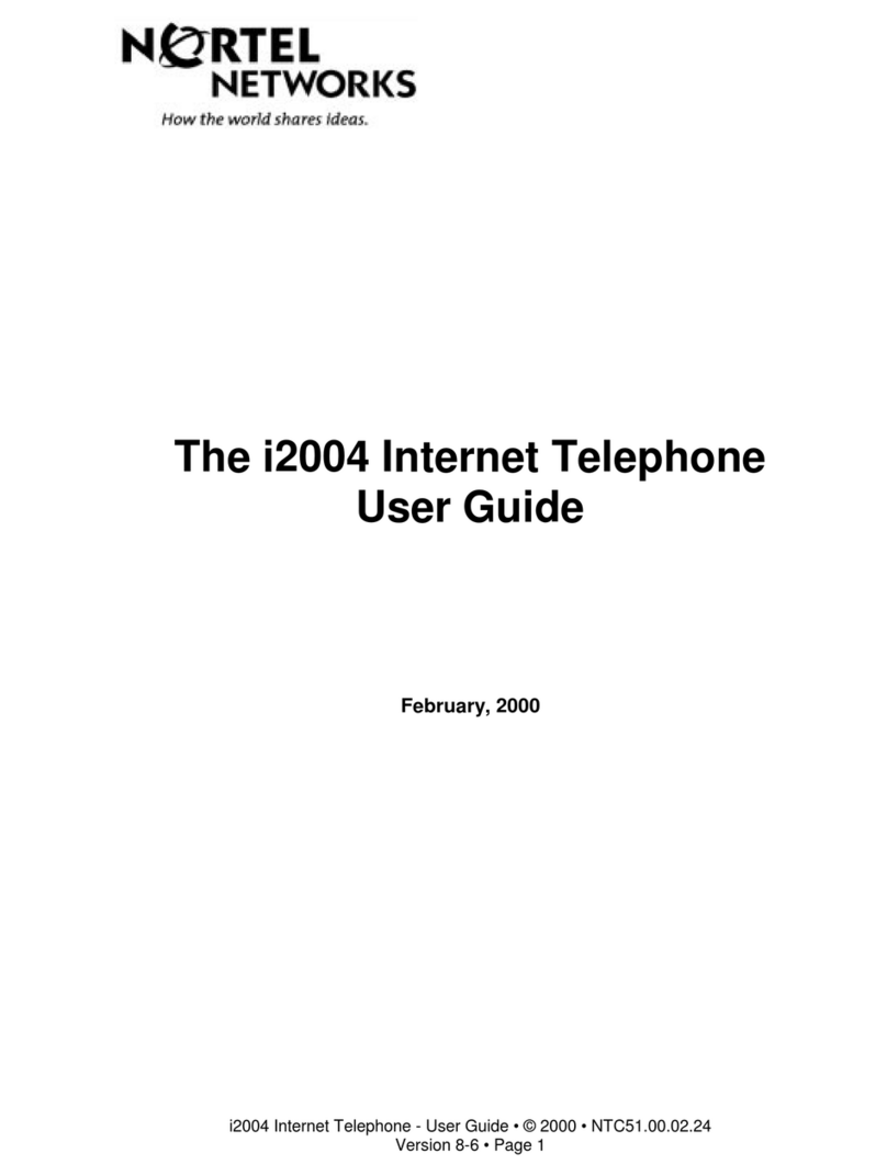 Nortel i2004 User manual