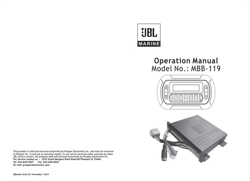 JBL MBB-119 User manual